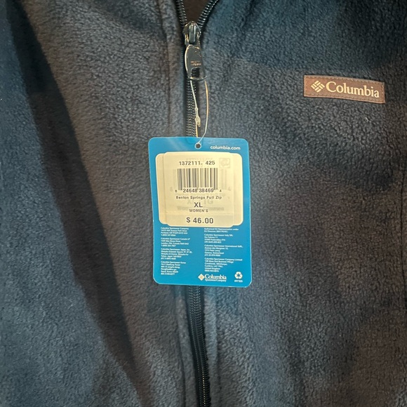 Columbia Navy Blue Fleece Jacket - Picture 2 of 5